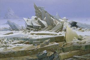 « La Mer de glace » (1823-24) de Caspar David Friedrich, une oeuvre « trop neuve, trop moderne, qui a irrité », relève Markus Bertsch, curateur de l'exposition de Hambourg.
