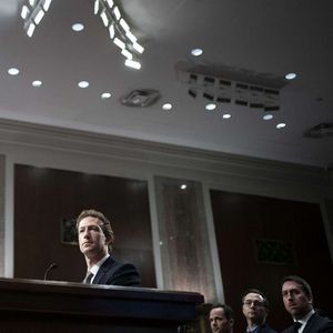 Mark Zuckerberg a affronté la colère des sénateurs et des familles de victimes au Sénat, le 31 janvier 2024. 