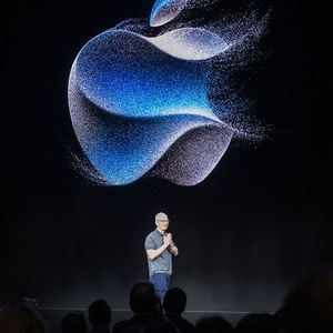 Tim Cook, lors du lancement de l'Apple iPhone 15 en septembre 2023.