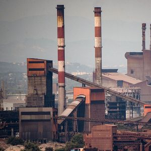 Site sidérurgique d'ArcelorMittal à Fos-sur-Mer (Bouches-du-Rhône), le 23 juillet 2020.