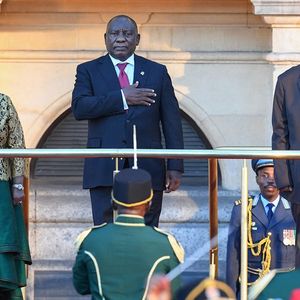 Le président sud-africain, Cyril Ramaphosa, jeudi 8 février 2024 à Cape Town.