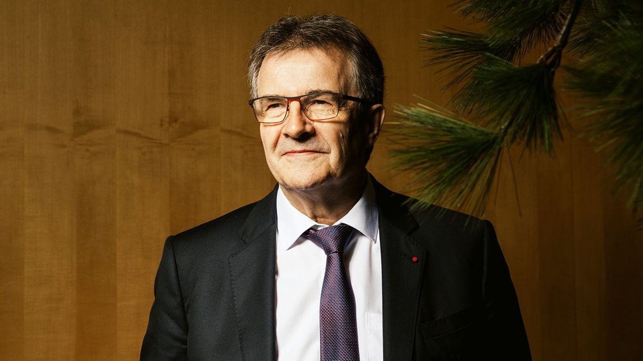 Philippe Brassac, directeur général de Crédit Agricole SA, le 2 février 2024, au siège de l'entreprise, à Montrouge.