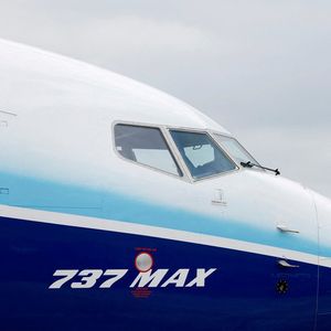 Un Boeing 737 MAX au Farnborough International Airshow, juillet 2022.