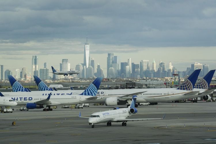 Une flotte d'avions United Airlines.