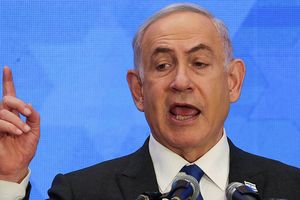Le Premier ministre israélien, Benyamin Netanyahou, devant les représentants des organisations juives américaines, le 18 février 2024 à Jérusalem.