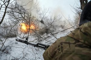 Combats entre Ukrainiens et Russes non loin de la ville de Chasiv Yar, dans la région du Donetsk, jeudi 22 février 2024.