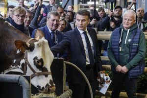 Emmanuel Macron rencontre des agriculteurs au Salon de l'agriculture 2024.