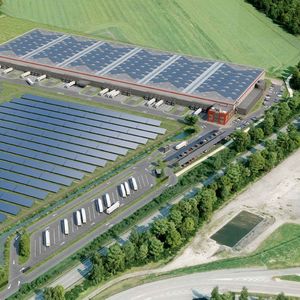 Une perspective du futur entrepôt de presque 40.000 m2 de Seb à Til-Châtel.