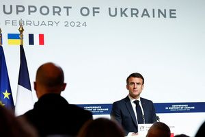 La conférence de presse d'Emmanuel Macron après la conférence de soutien à l'Ukraine le 26 février 2024.