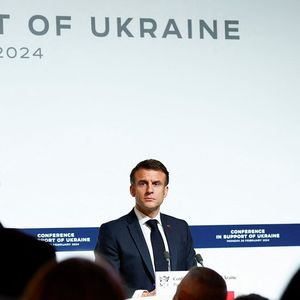 La conférence de presse d'Emmanuel Macron après la conférence de soutien à l'Ukraine le 26 février 2024.