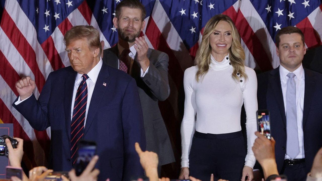 Donald Trump a proposé sa belle-fille Lara (ici lors d'un meeting dans le New Hampshire fin janvier) à la vice-présidence du Comité national républicain.