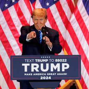 Donald Trump lors de son discours après le résultat des primaires de Super Tuesday, mardi soir dans sa résidence de Mar-a-Lago en Floride.