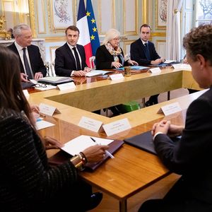 Emmanuel Macron a sonné la mobilisation pour les élections européennes ce mercredi durant le Conseil des ministres. (Photo d'archives le 12 janvier 2024)