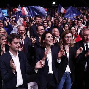 Gabriel Attal et Valérie Hayer ont tenu à Lille le premier meeting de la majorité pour les élections européennes du 9 juin