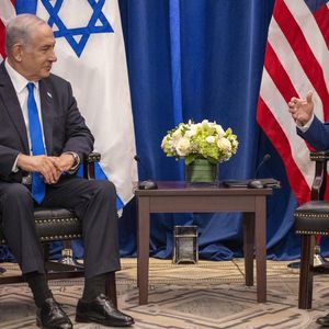 Le président américain Joe Biden (photographié avec Benyamin Netanyahou en septembre 2023 à l'ONU) a mis son veto à une attaque israélienne terrestre sur Rafah.