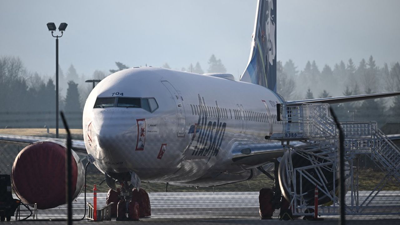 Une porte s'est détachée sur un 737 MAX 9 lors d'un vol d'Alaska Airlines début janvier.