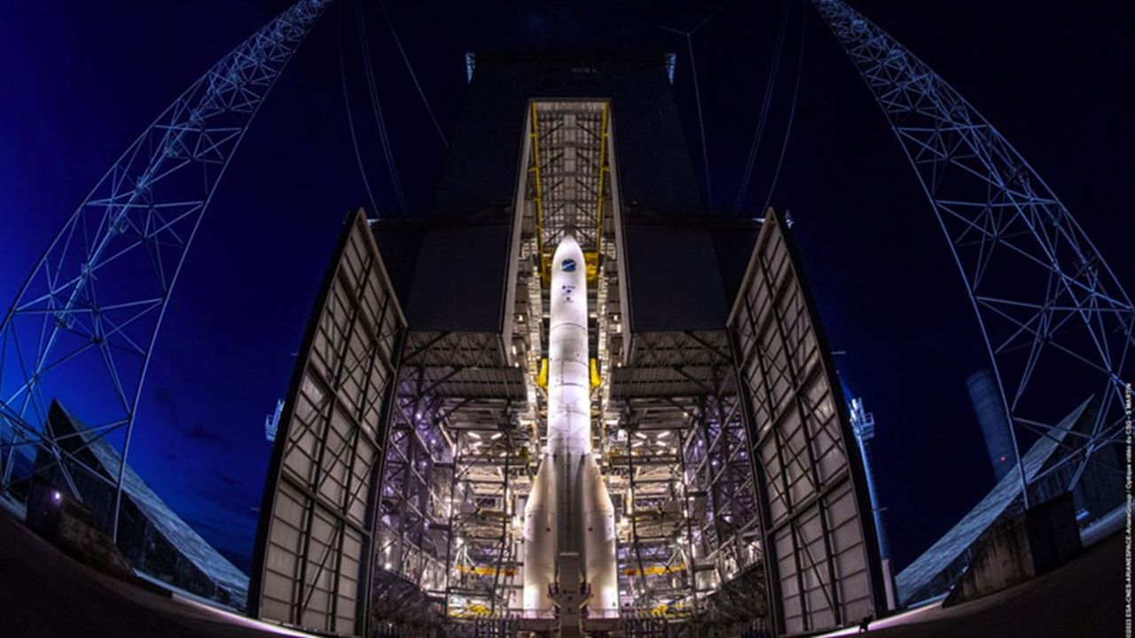Essais de chronologie de lancement d'Ariane 6 sur son pas de tir, en octobre 2023.