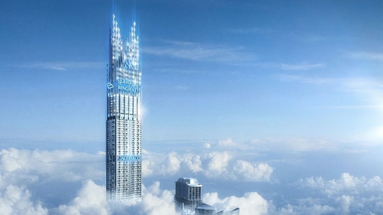 Le Burj Binghatti à Dubaï est le deuxième immeuble le plus haut en cours de construction aujourd'hui.