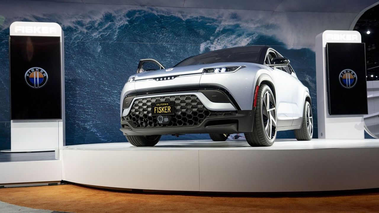 Le SUV Fisker Ocean, lors de sa présentation à Los Angeles en novembre 2021.