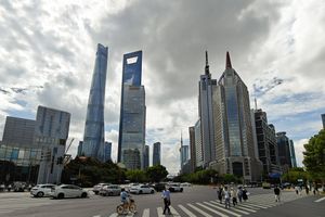 Une vue du quartier d'affaires de Pudong, à Shanghai.