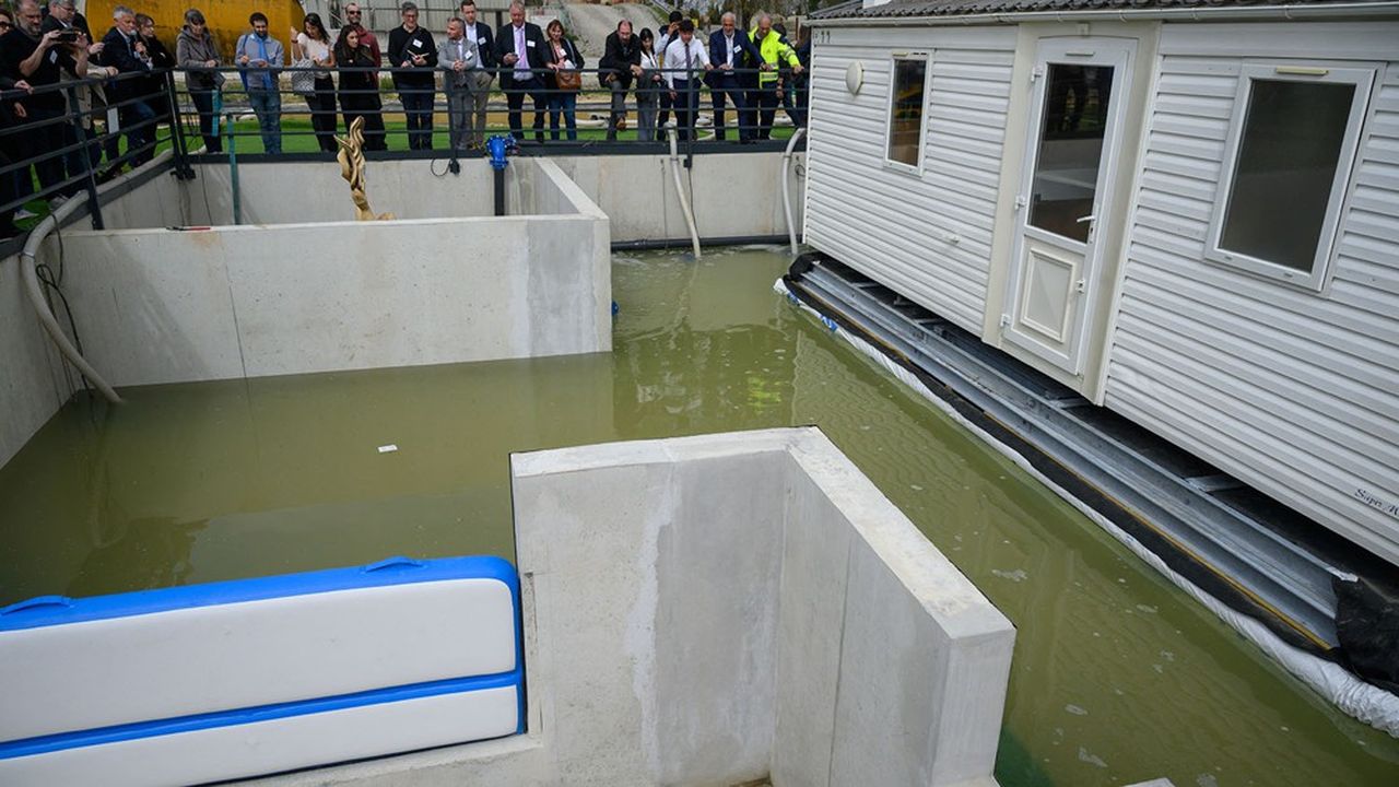 Le centre d'essai de Baziège permet de tester plusieurs dispositifs de prévention des inondations.