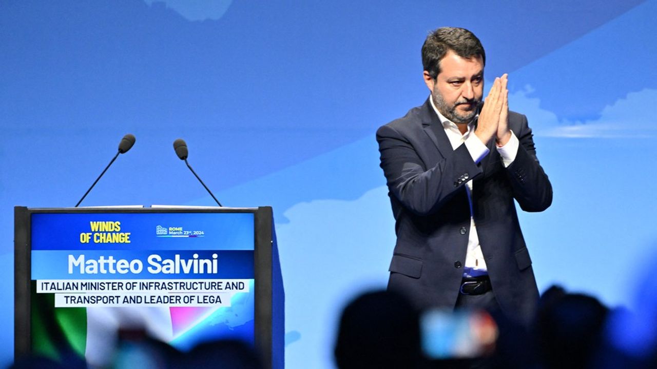 Matteo Salvini est en campagne pour les élections européennes.