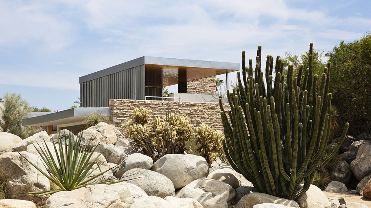 La Kaufmann Desert House, créée en 1946 par l'architecte austro-californien Richard Neutra.