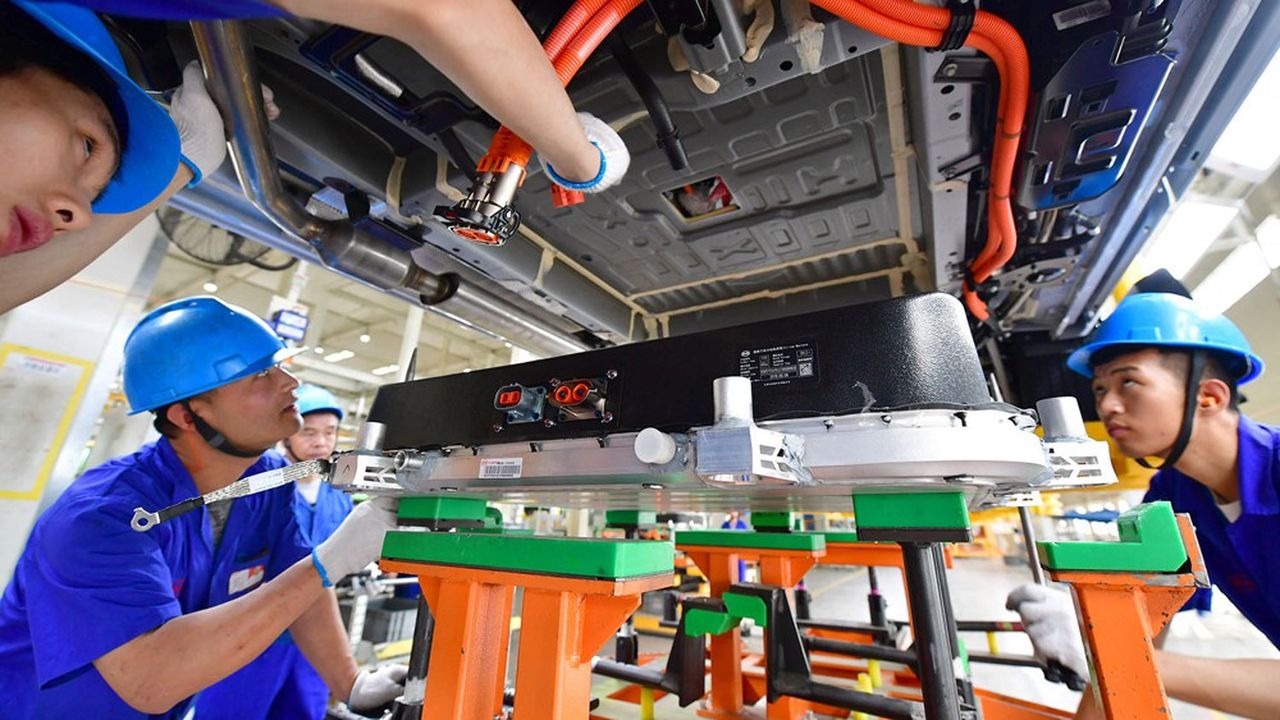 Une usine du fabricant de véhicules électriques BYD, en Chine.