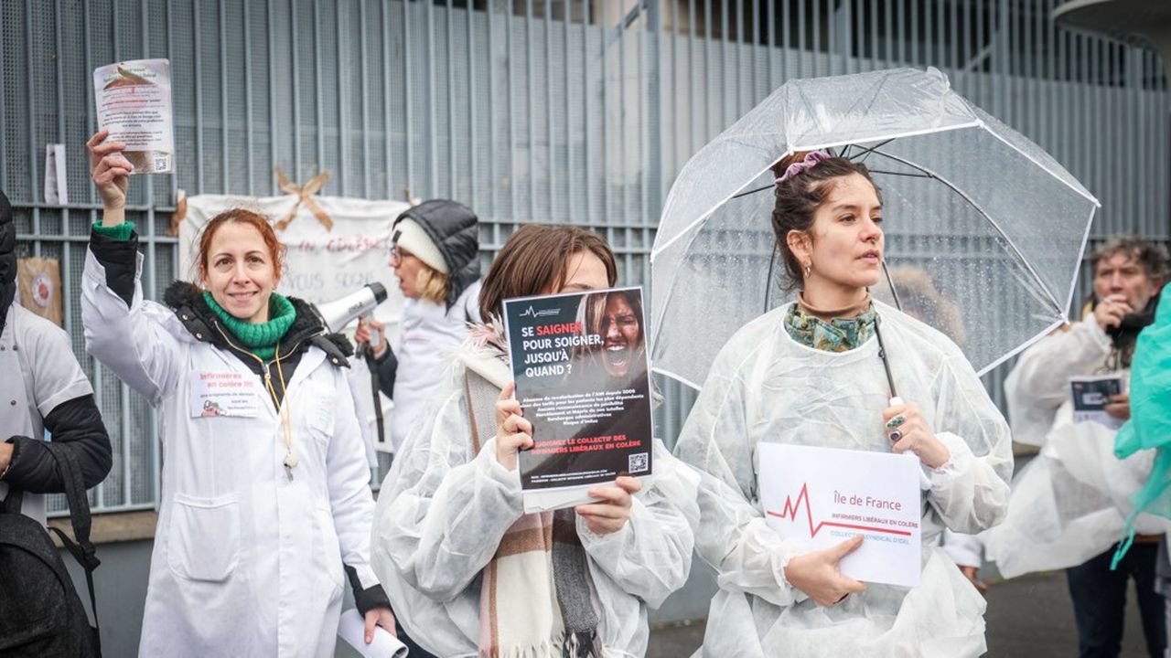 Le collectif « Infirmiers libéraux en colère » a défilé à Paris avec le syndicat Sniil, jeudi dernier, pour réclamer une meilleure rémunération.