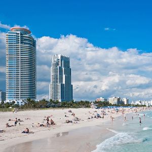 La plage de South Pointe à Miami Beach.