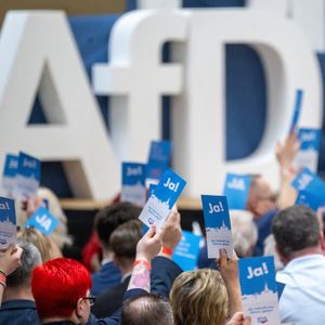 Congrès de l'AfD du Brandebourg, en Allemagne, le 6 avril. Le thème de l'immigration figure en tête des préoccupations des électeurs allemands.