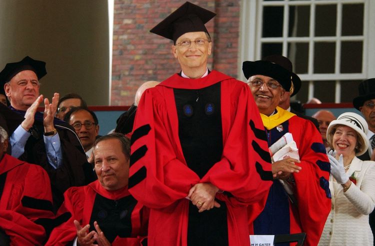 Bill Gates en 2007 à Harvard.