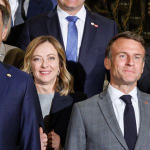 Alexander De Croo, le Premier ministre belge, Giorgia Meloni, la Première ministre italienne, le président français Emmanuel Macron le chancelier allemand Olaf Scholz à Bruxelles le 17 avril dernier.