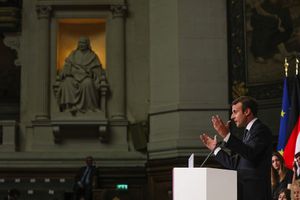 En septembre 2017, Emmanuel Macron avait déjà choisi le grand amphithéâtre de la Sorbonne pour son premier grand discours sur l'Europe.