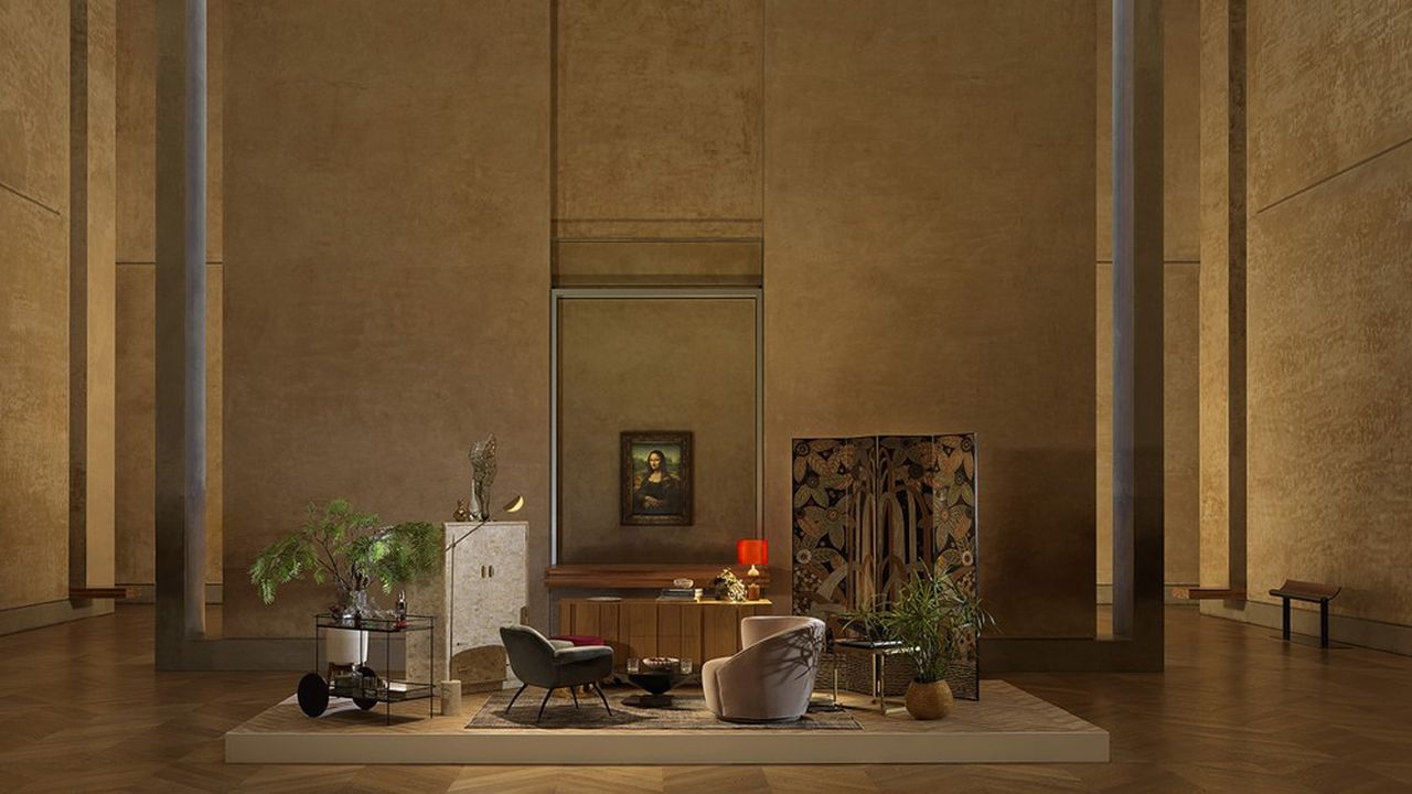 En 2019, au Louvre. Un concours organisé par Airbnb et le musée offrait alors « une nuit avec Mona Lisa » pour deux personnes.