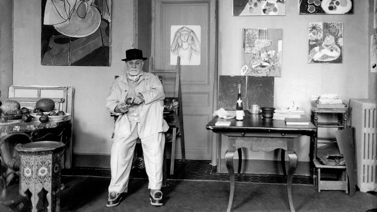 Henri Matisse, photographié en 1948, à la villa Le R�êve, à Vence.