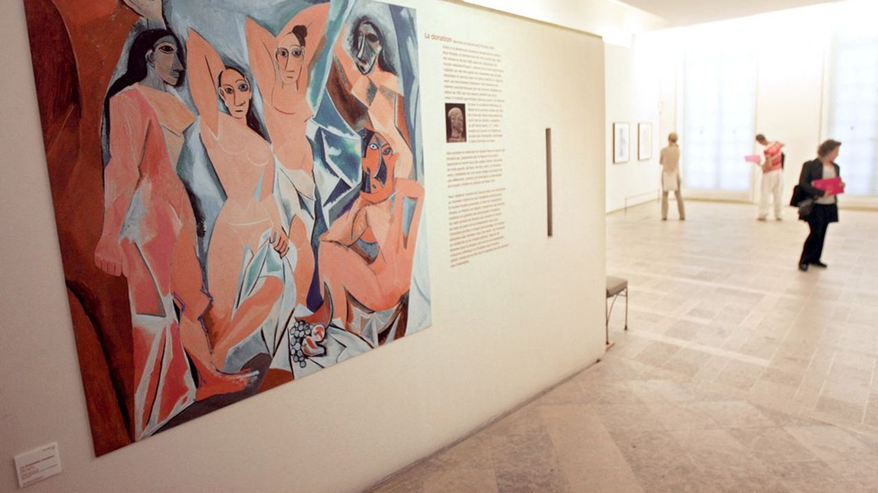 En 2005, au musée Picasso à Paris, des oeuvres de Picasso, avec en premier plan «Les Demoiselles d'Avignon».MEHDI FEDOUACH/AFP