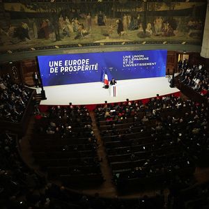 Emmanuel Macron lors de son discours sur l'Europe à la Sorbonne, le 25 avril dernier.