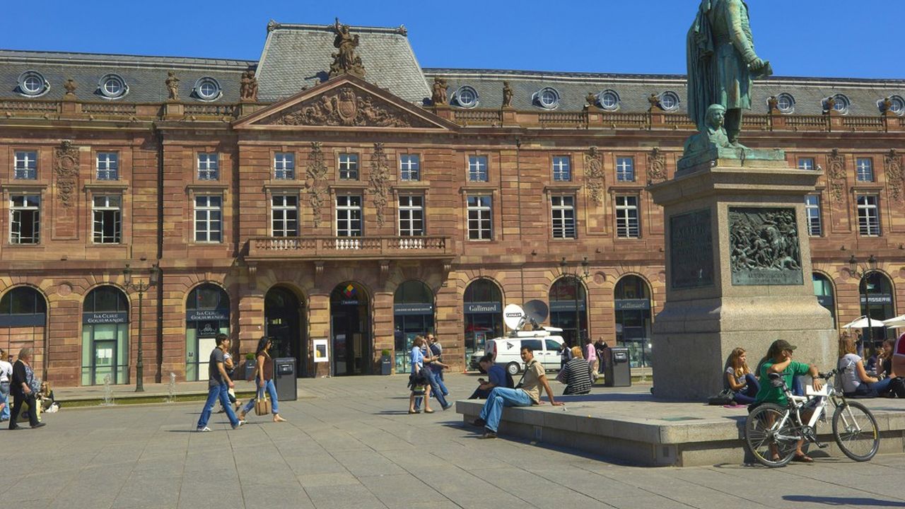 Trois parkings ont été retenus pour l'expérimentation (sur la photo, la place Kléber à Strasbourg).