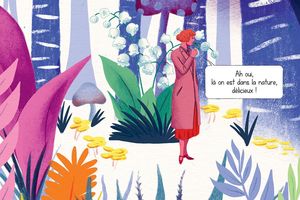 Planche extraite de la bande dessinée « Germaine Cellier : l'audace d'une parfumeuse », de Béatrice Egémar et Sandrine Revel.