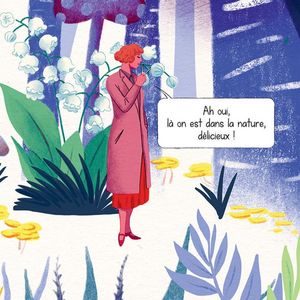 Planche extraite de la bande dessinée « Germaine Cellier : l'audace d'une parfumeuse », de Béatrice Egémar et Sandrine Revel.
