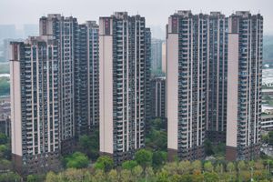 Des logements du groupe en crise Evergrande, dans la province de Jiangsu.