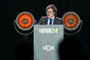 Le Président argentin Javier Milei était la grande vedette du rassemblement organisé par Vox à Madrid, samedi dernier.