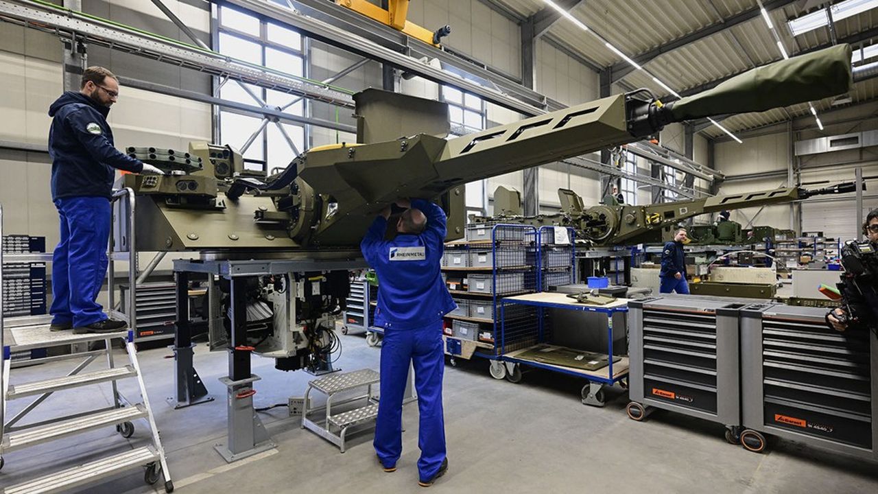 Usine d'armement de Rheinmetall en Allemagne. L'idée d'un fonds européen pour l'industrie de défense suscite l'opposition de Berlin.