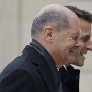Le président français, Emmanuel Macron, et le chancelier allemand, Olaf Scholz.