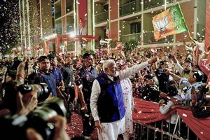 Narendra Modi a revendiqué la victoire pour son parti et ses alliés mardi à l'issue de la publication des résultats des élections législatives