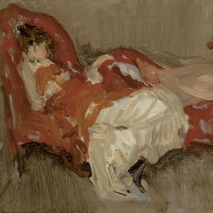 « Note in Red : The Siesta » (1884), peinture de James Abbott McNeill Whistler, à voir au musée des Beaux-Arts de Rouen.