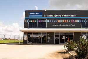 Mackay, Queensland, Austalia - May 2022 ; New Rexel Lighting store and warehouse in Paget, Mackay, Queensland, Australia.