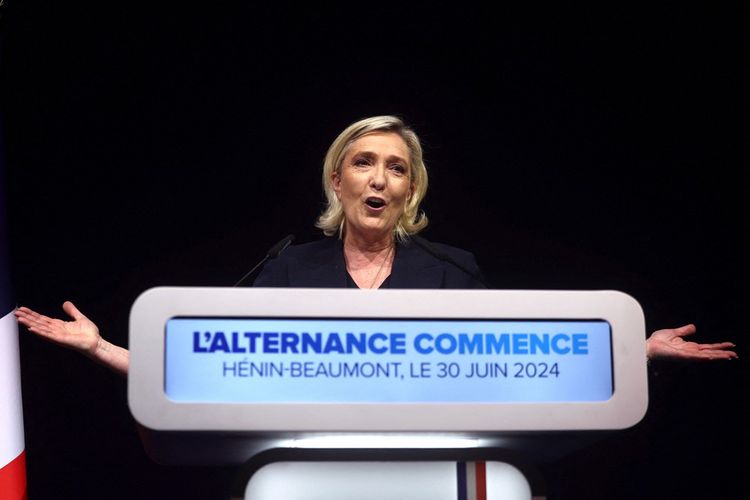 Marine Le Pen à Hénin-Beaumont.