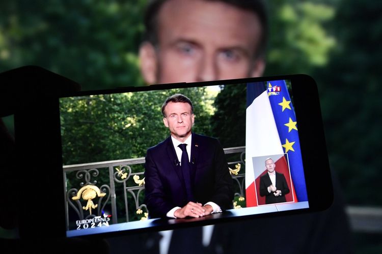 Emmanuel Macron a prononcé son discours télévisé suite aux résultats des élections européennes.